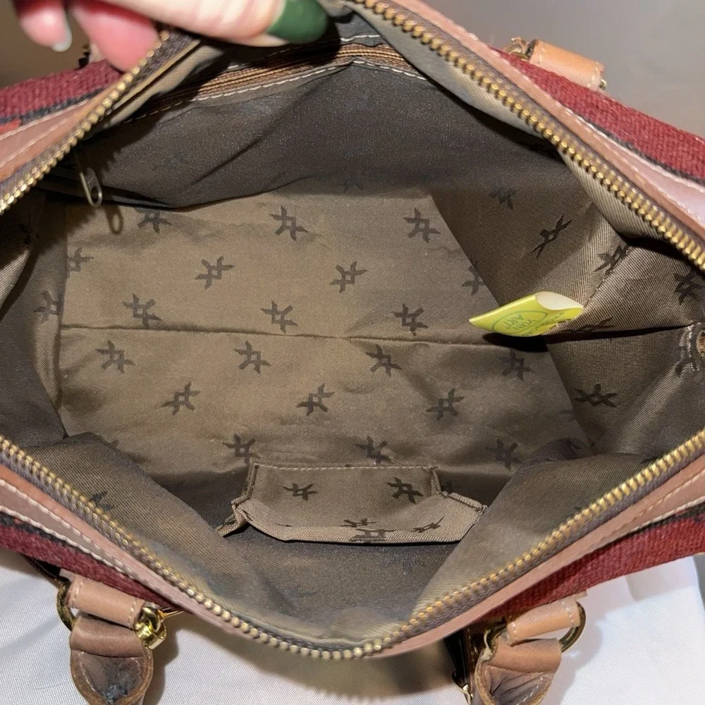 Vtg Yun Art Crossbody Bag Purse Wool Leather Handmade In Turkey Western Native
